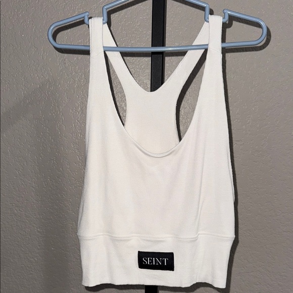 Seint Ribbed Crop Tank Top - size medium - Picture 1 of 5